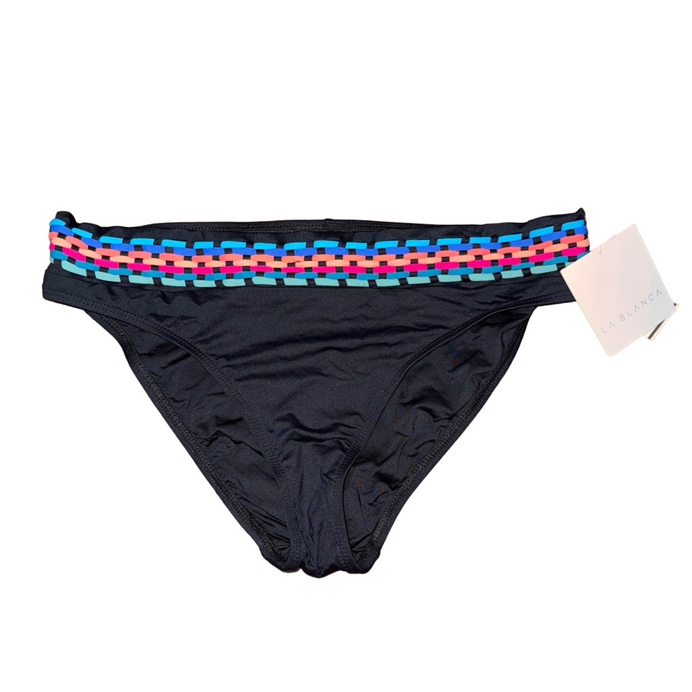 NWT La Blanca Black Bikini Bottom Swim Beach Vacation Resort